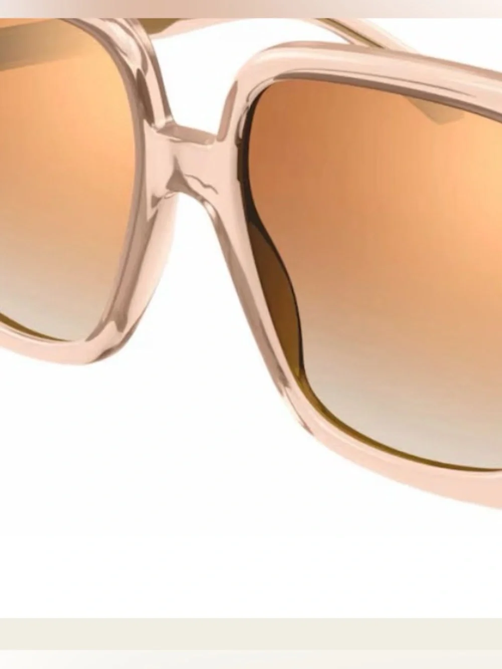 Women’s Square Gradient Sunglasses in Brown - NIB